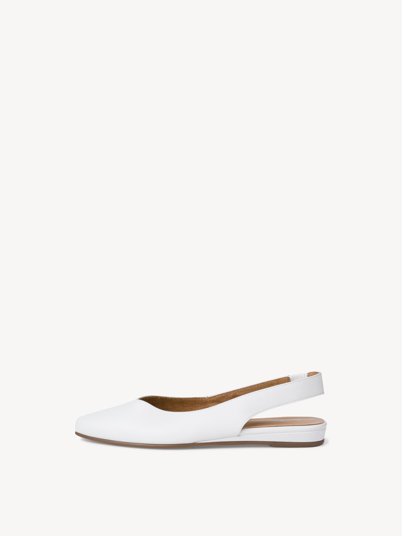 Leather Sling Pumps - White