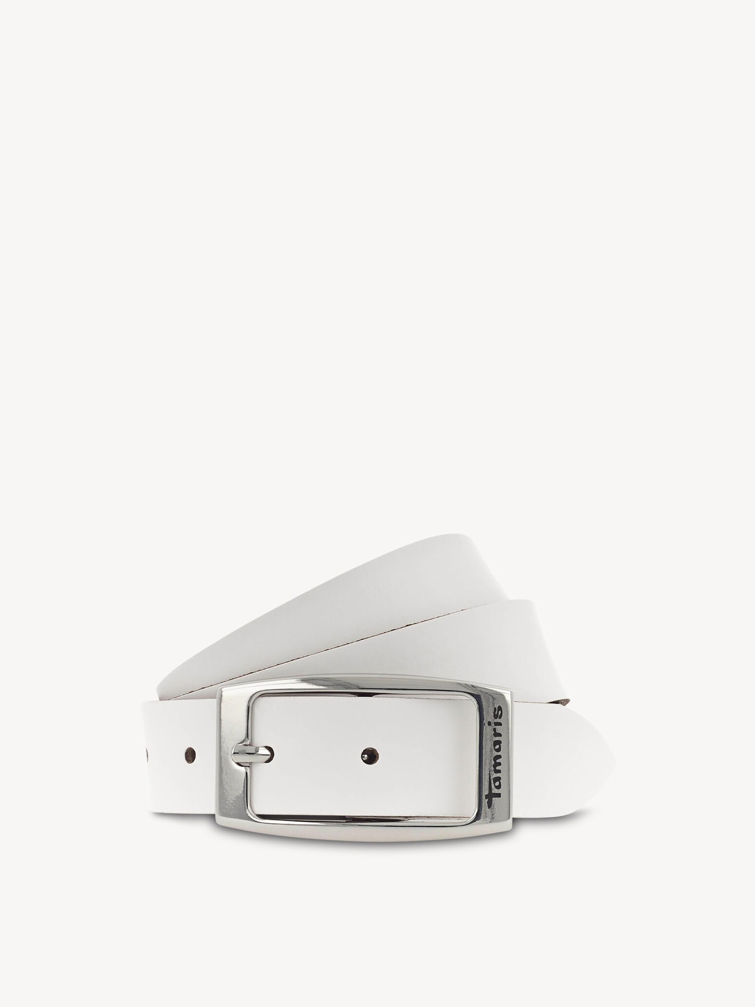 Leather Belt - White