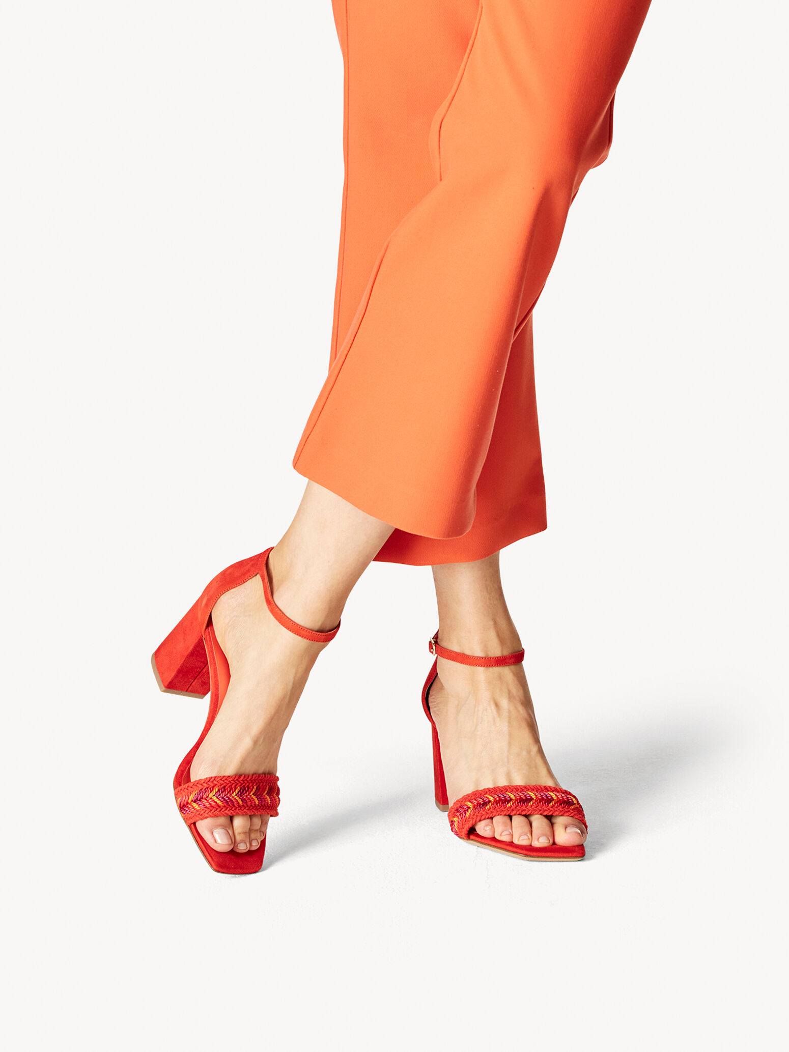 Heeled Sandal - Orange