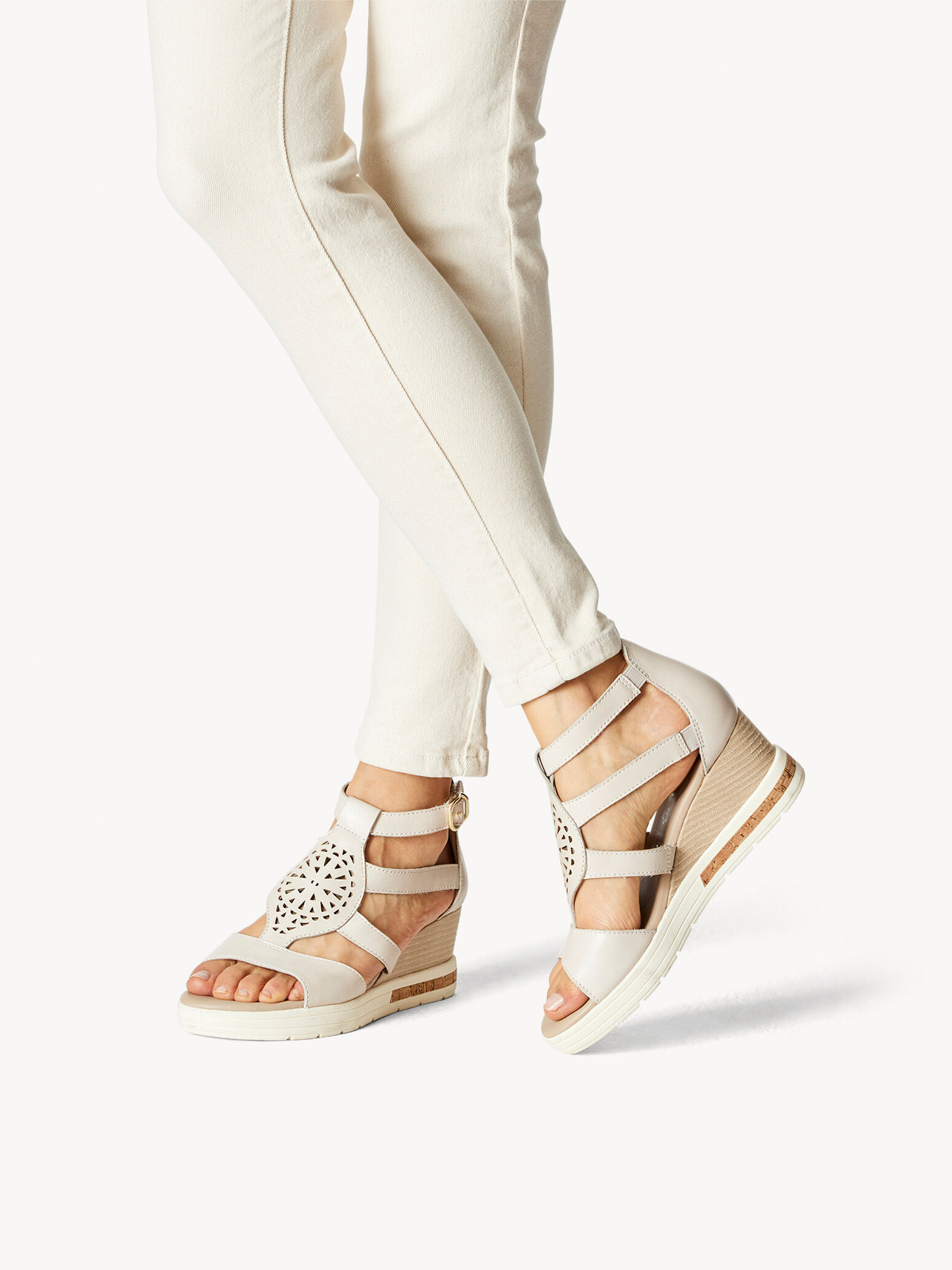 Leather Sandal - White