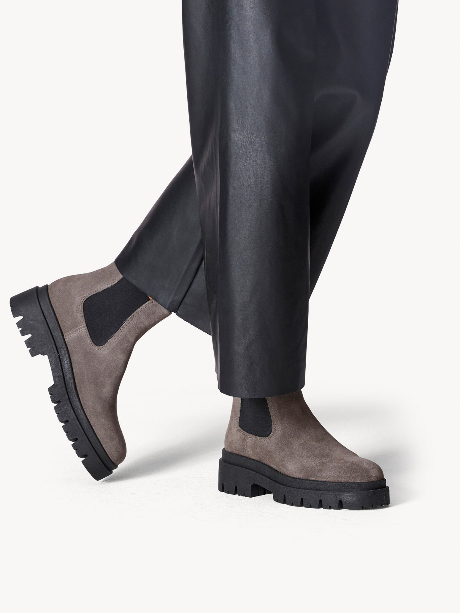 Leather Chelsea Boot - Grey