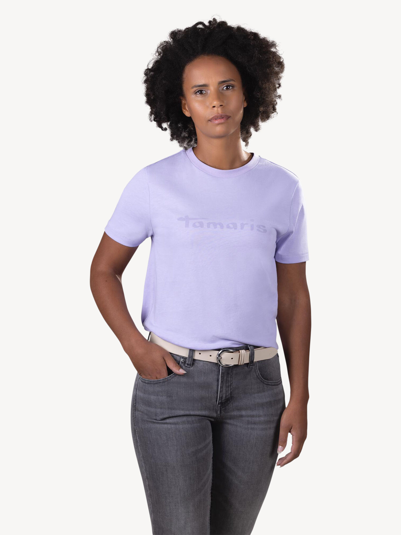 Leather Belt - Beige