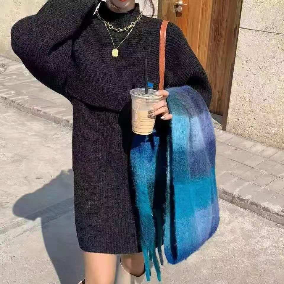 Casual All-Match Sweater Vest Skirt Shawl Two-Piece Set