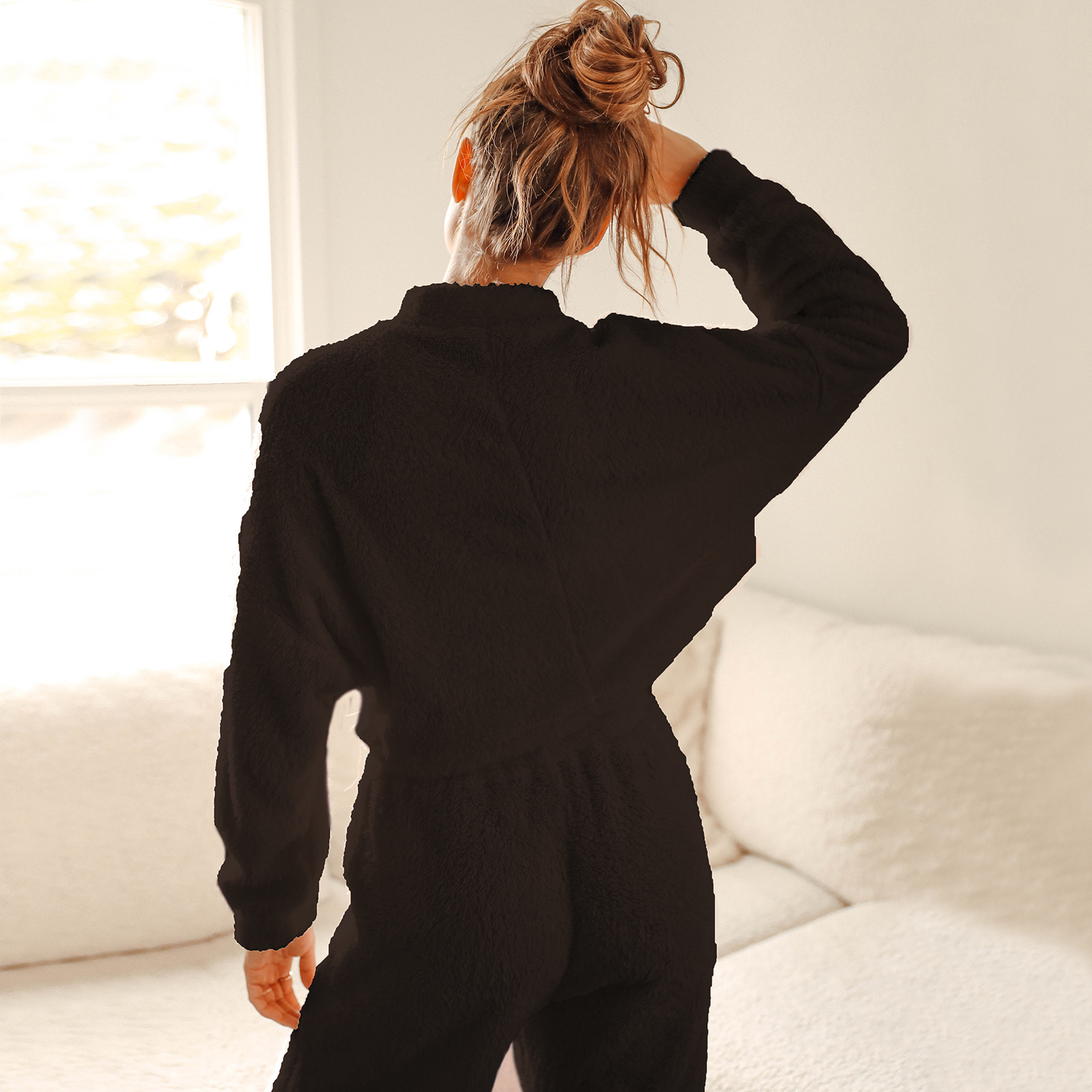 New double-sided fleece short jacket suit