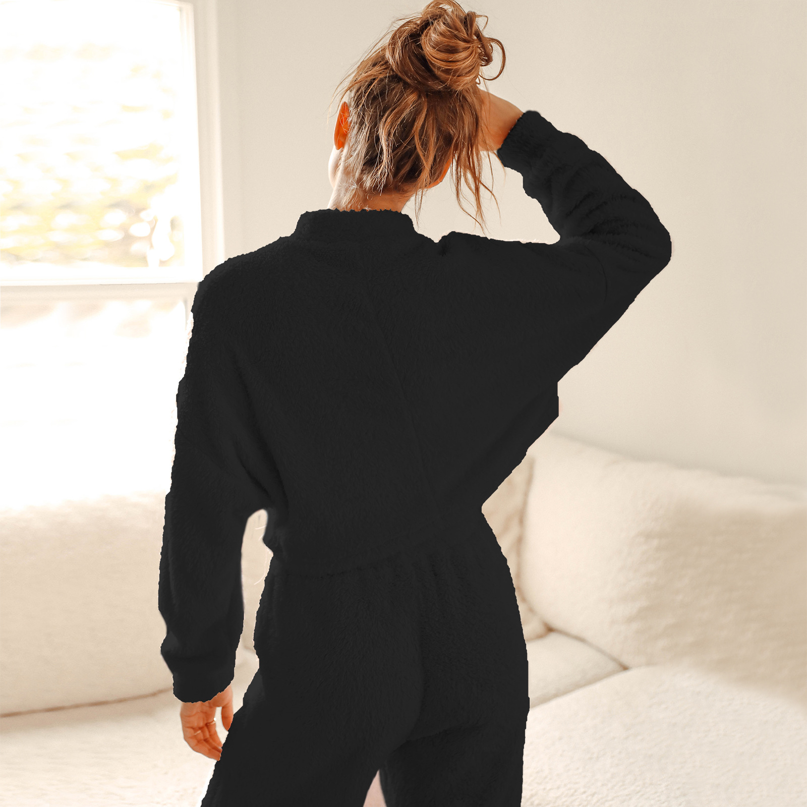 New double-sided fleece short jacket suit