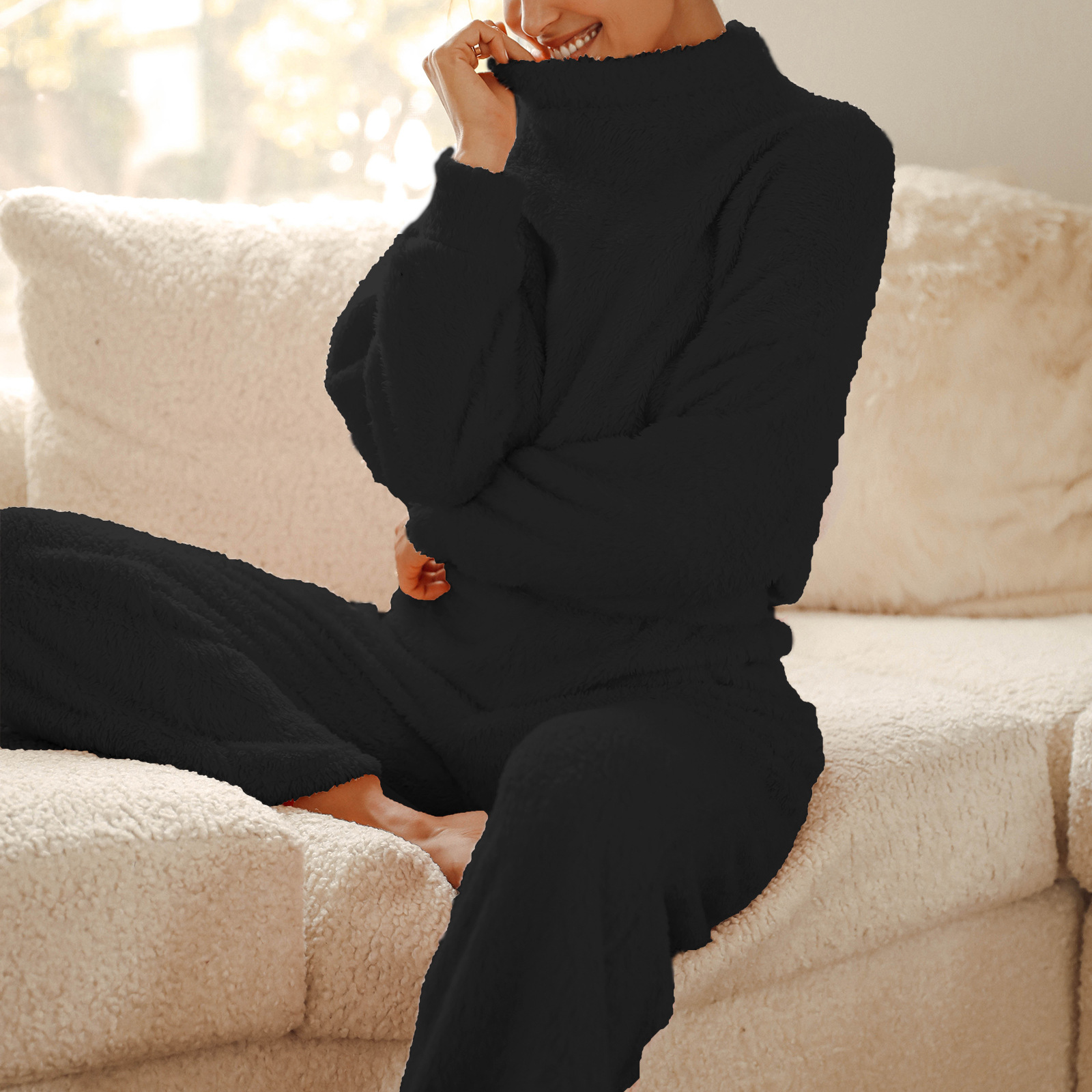 New double-sided fleece short jacket suit