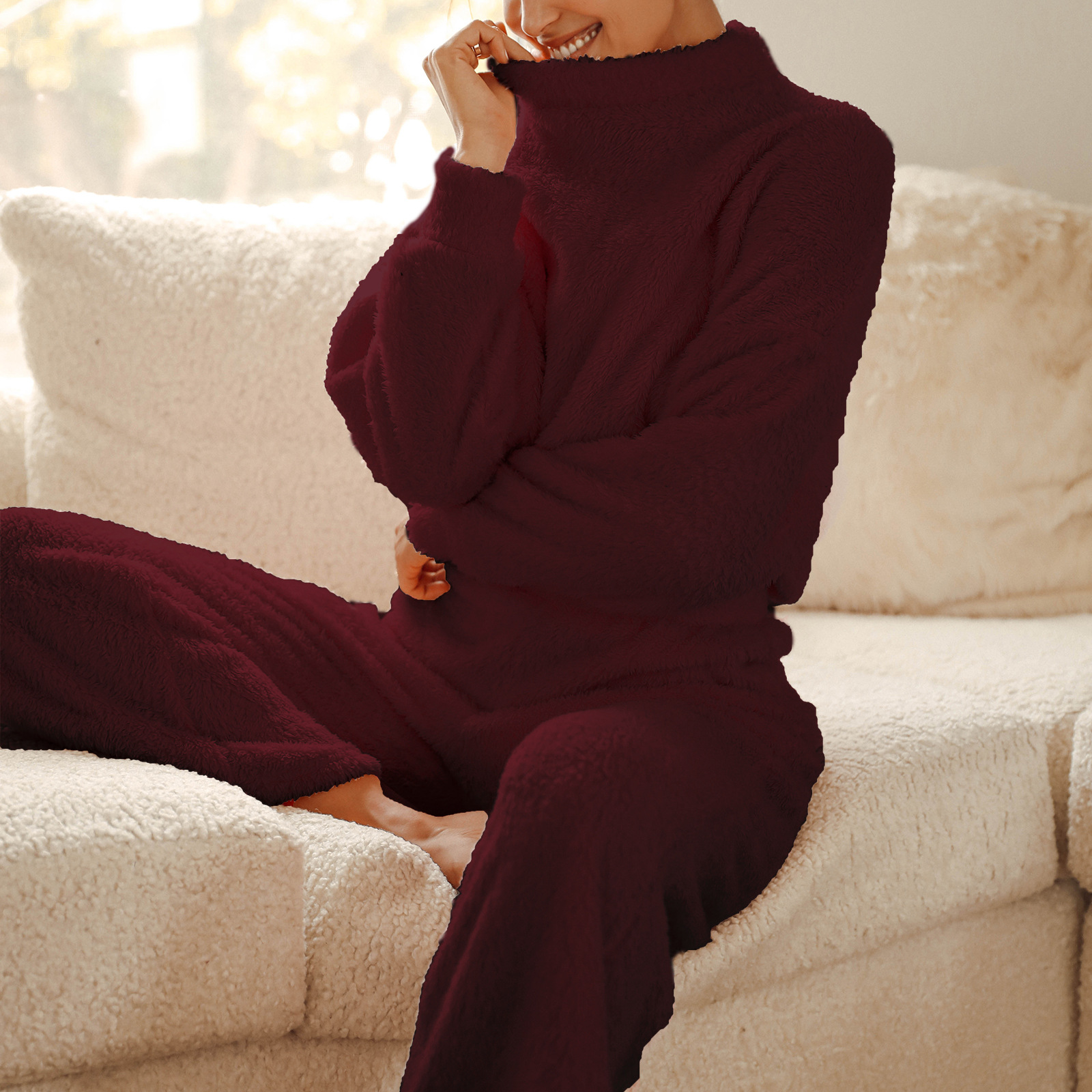 New double-sided fleece short jacket suit