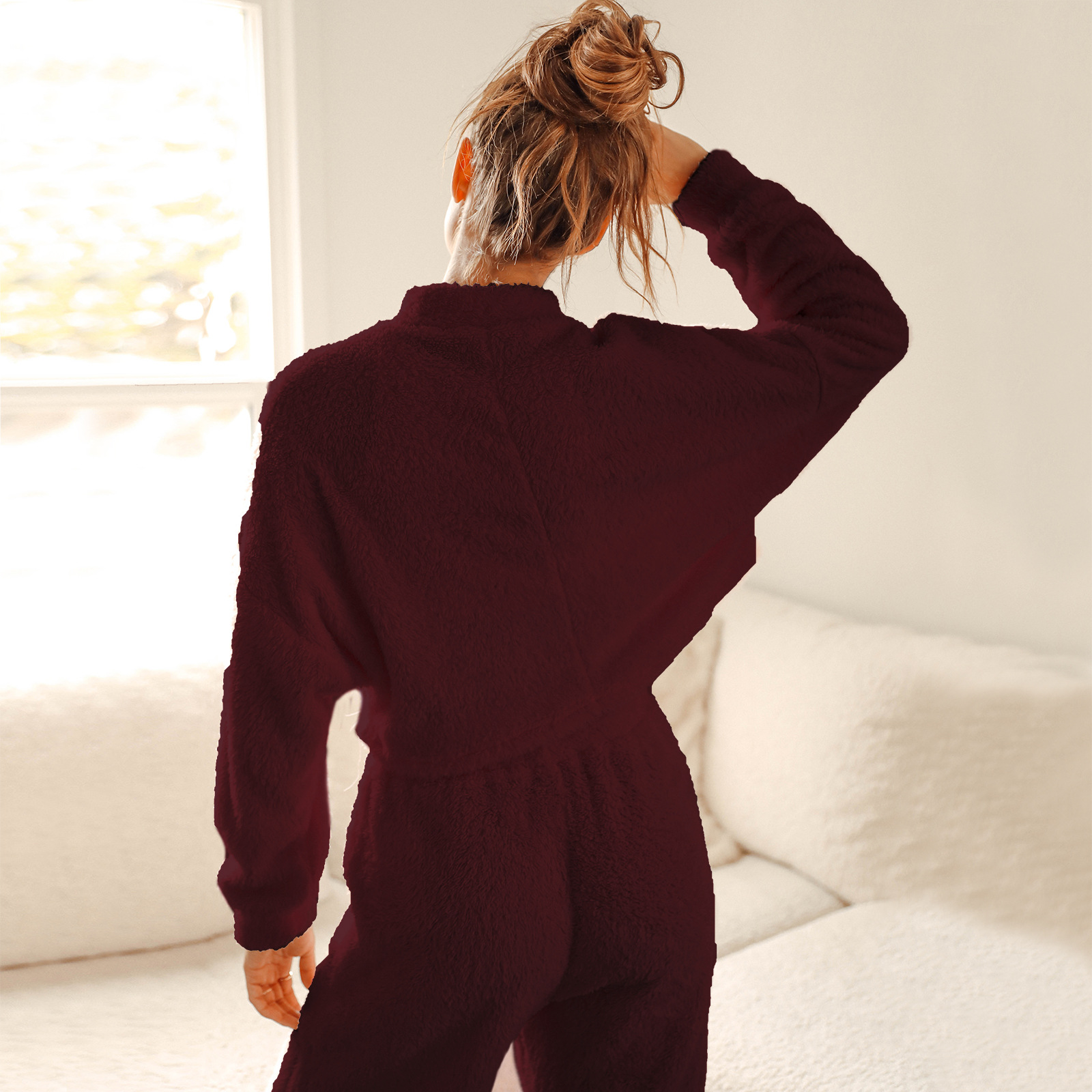 New double-sided fleece short jacket suit