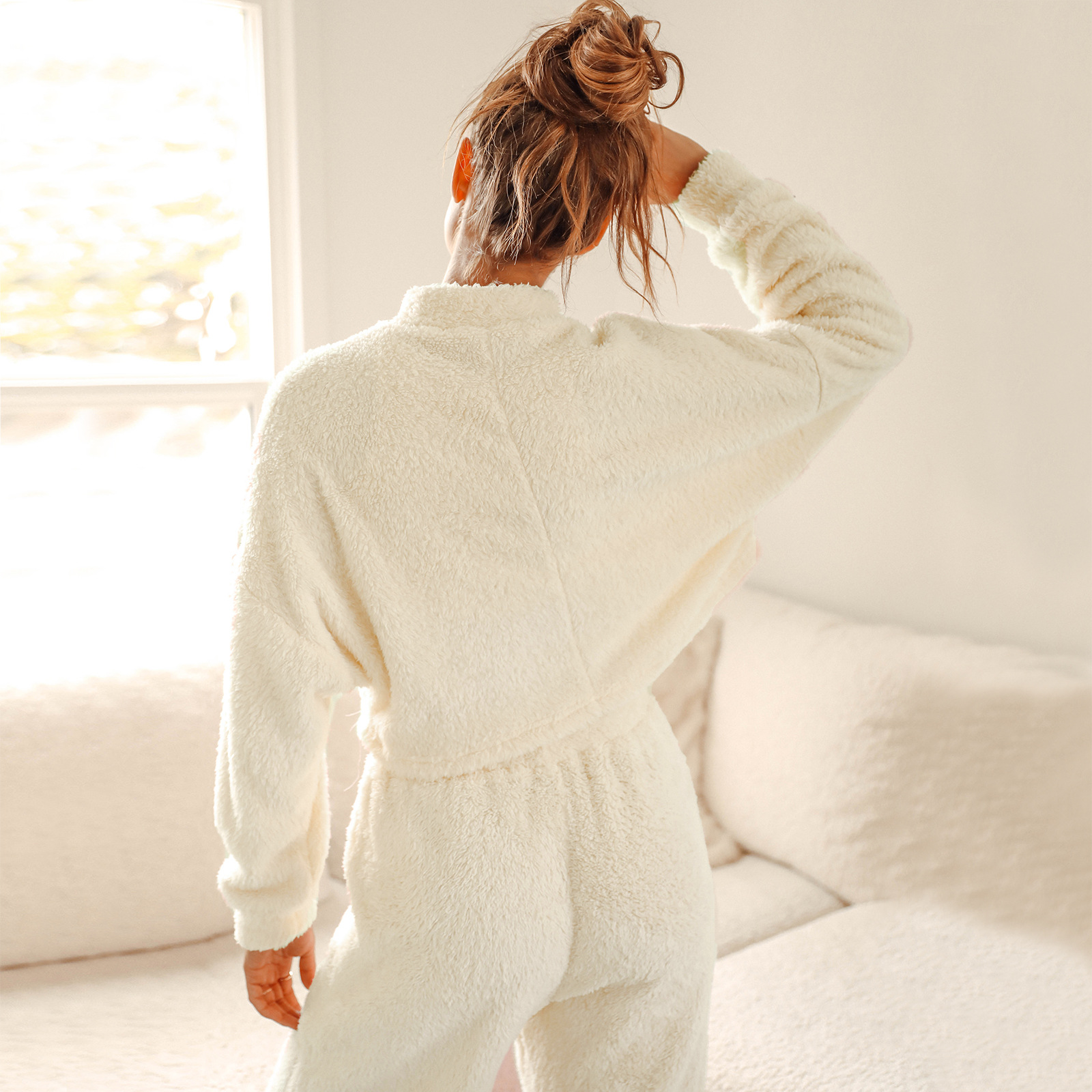 New double-sided fleece short jacket suit