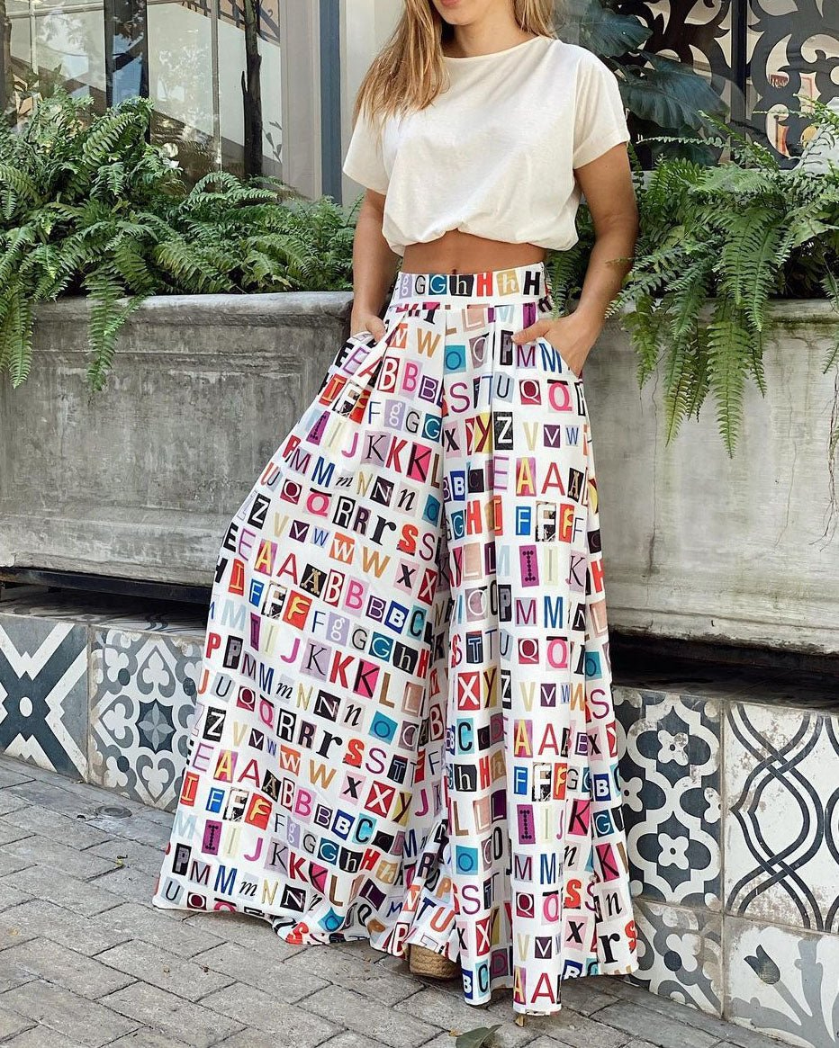 Alphabet Print Two-piece Set