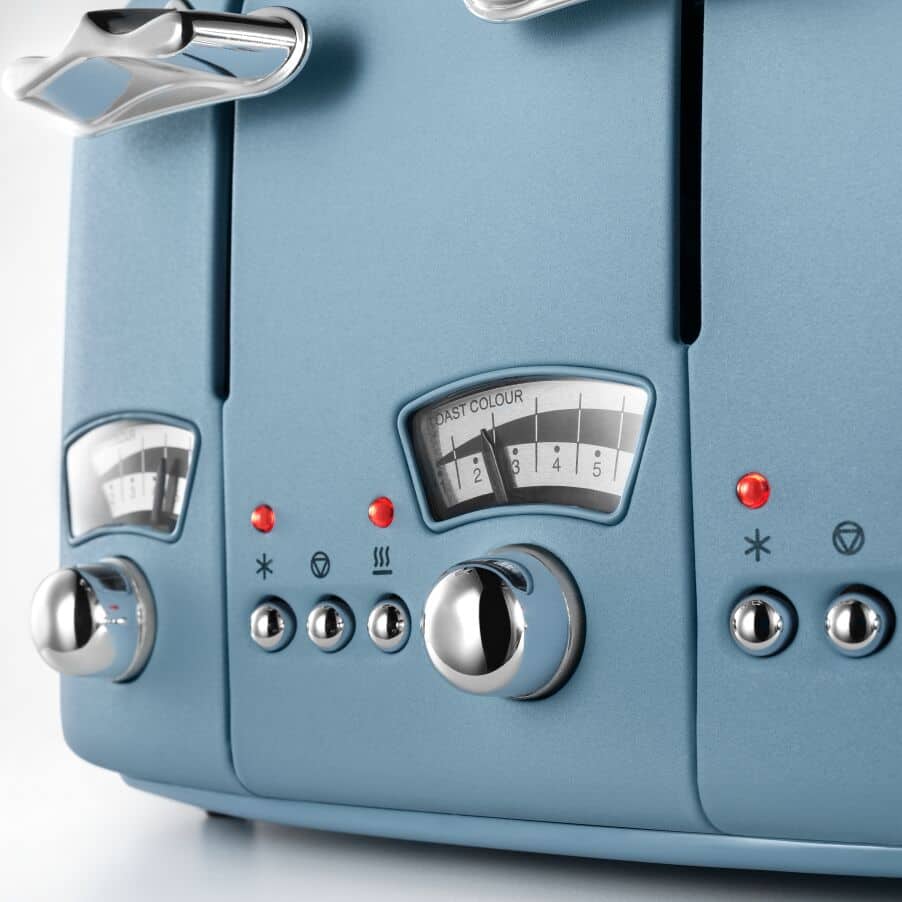 Toasters Argento Flora 4 slice Blue Toaster