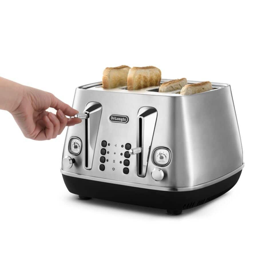 Toasters Distinta X Silver Stainless Steel Four Slot Toaster