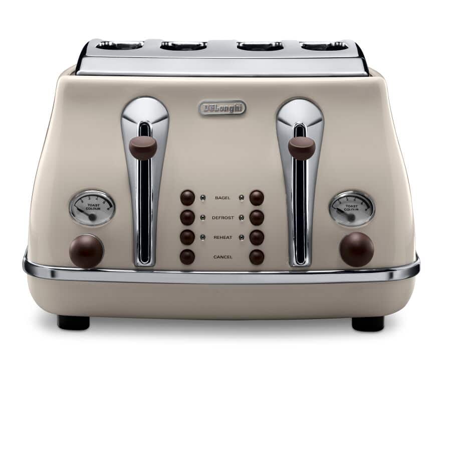 Toasters Icona Vintage 4 slice Beige Toaster