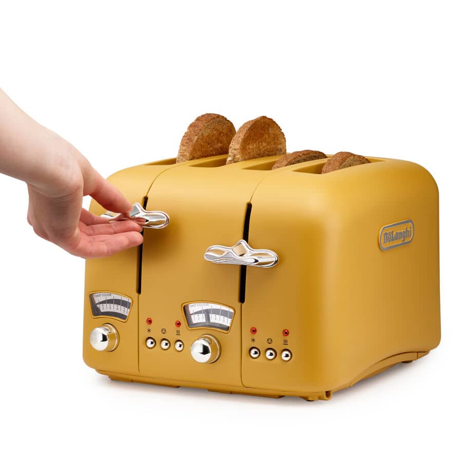 Toasters Argento Silva 4 slice Yellow Toaster