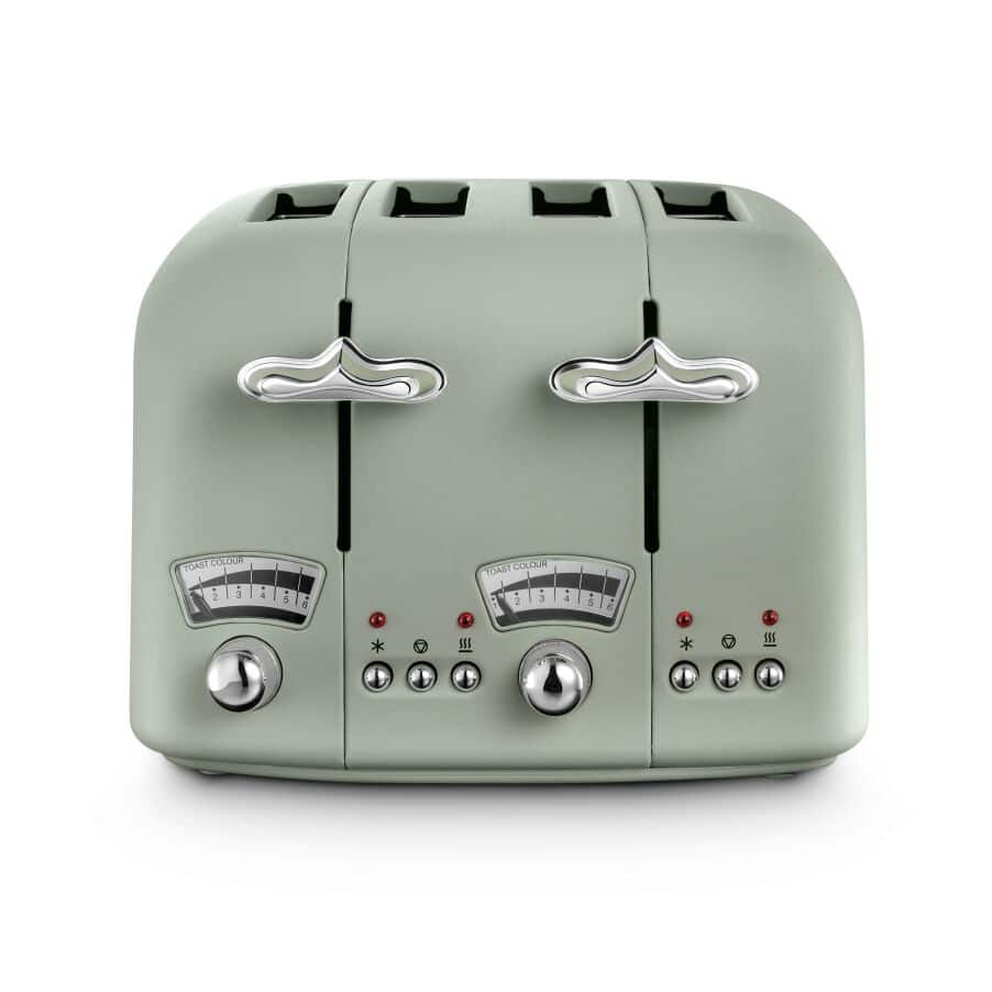 Toasters Argento Flora 4 slice Green Toaster