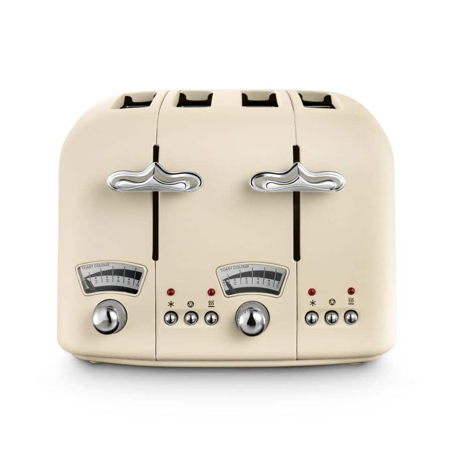 Toasters Argento Flora 4 slice Cream Toaster