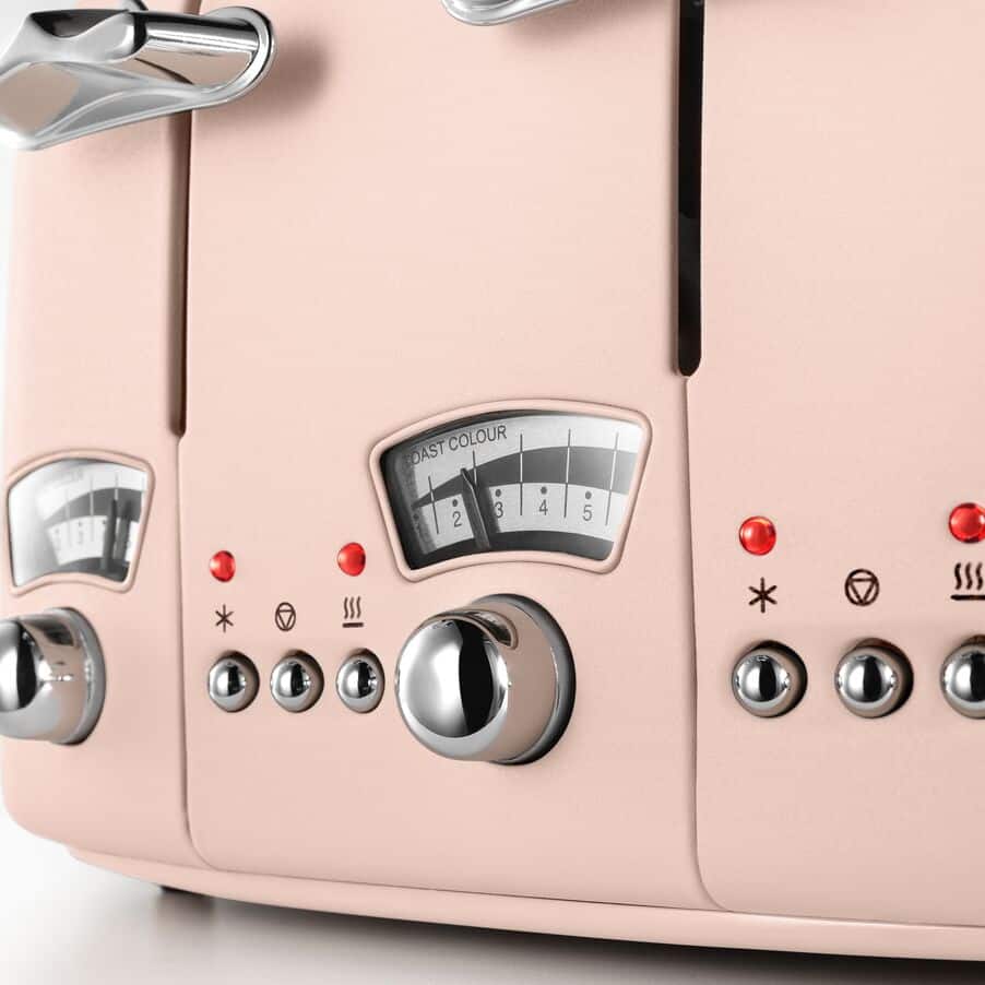 Toasters Argento Flora 4 slice Pink Toaster