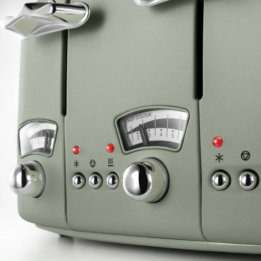Toasters Argento Flora 4 slice Green Toaster
