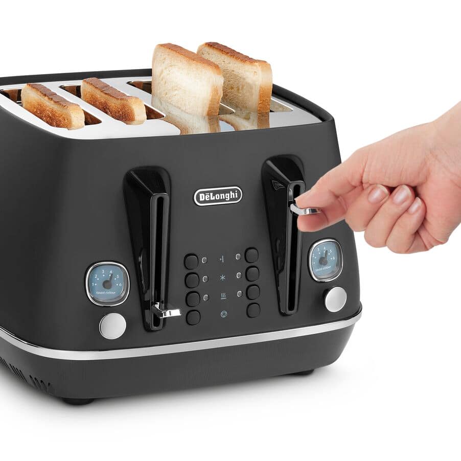 Toasters Distinta X Black Four Slot Toaster