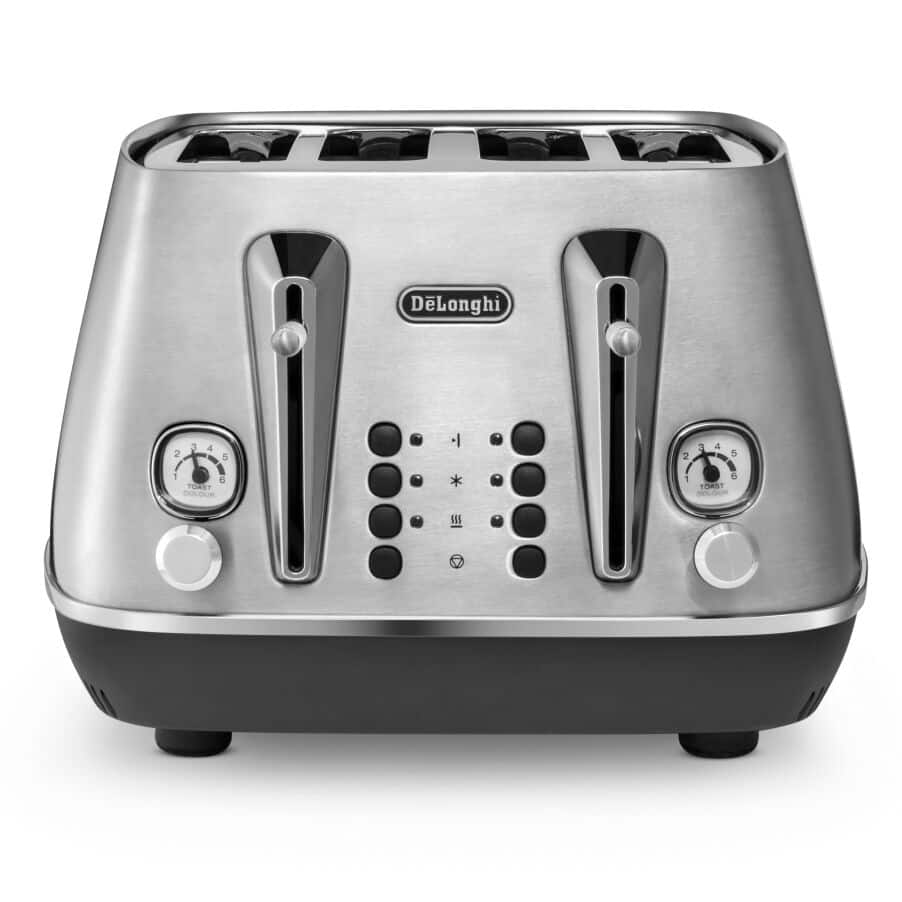 Toasters Distinta X Silver Stainless Steel Four Slot Toaster