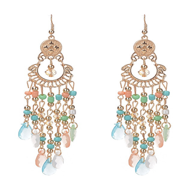 1 Pair Drop Earrings For Women's Birthday Gift Prom Alloy Drop Fashion