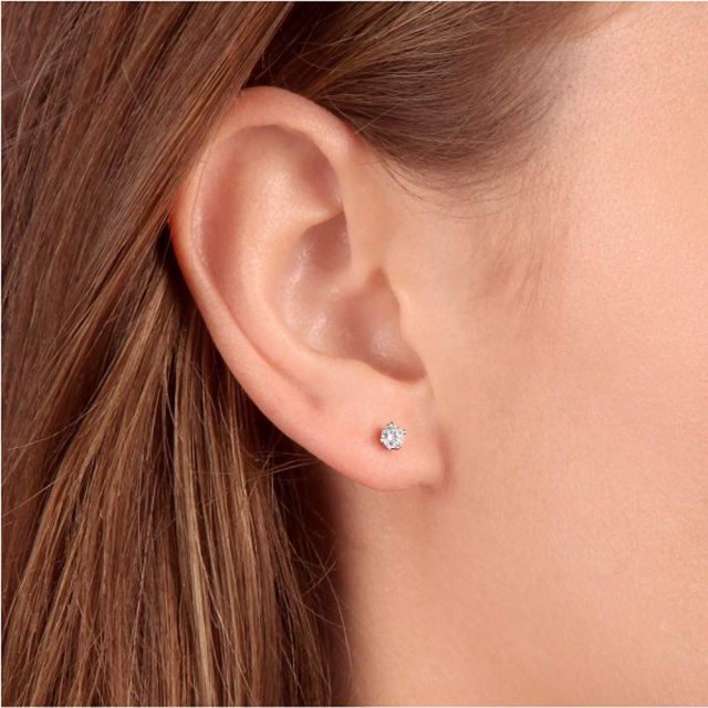 Women's boutique silver fashionable earrings