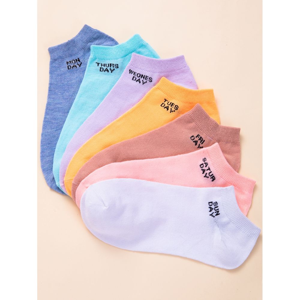 7pairs Letter Graphic Socks