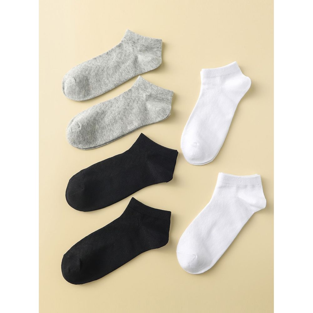 6pairs Men Solid Ankle Socks