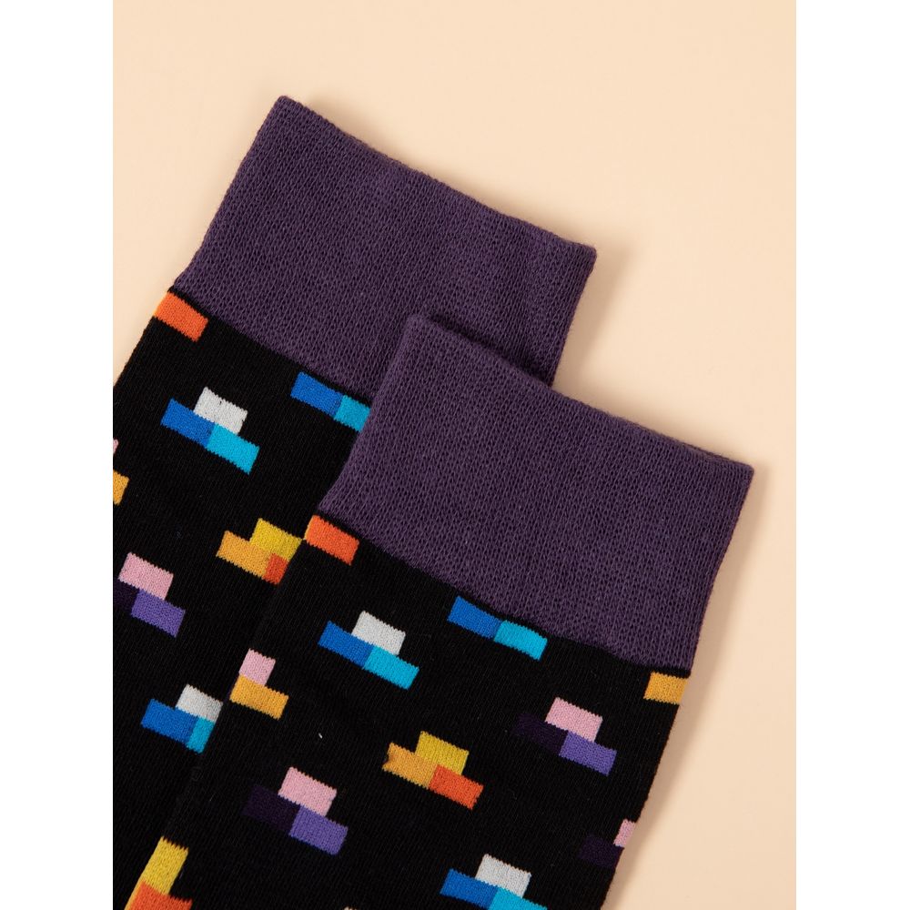 Men Rectangle Print Socks