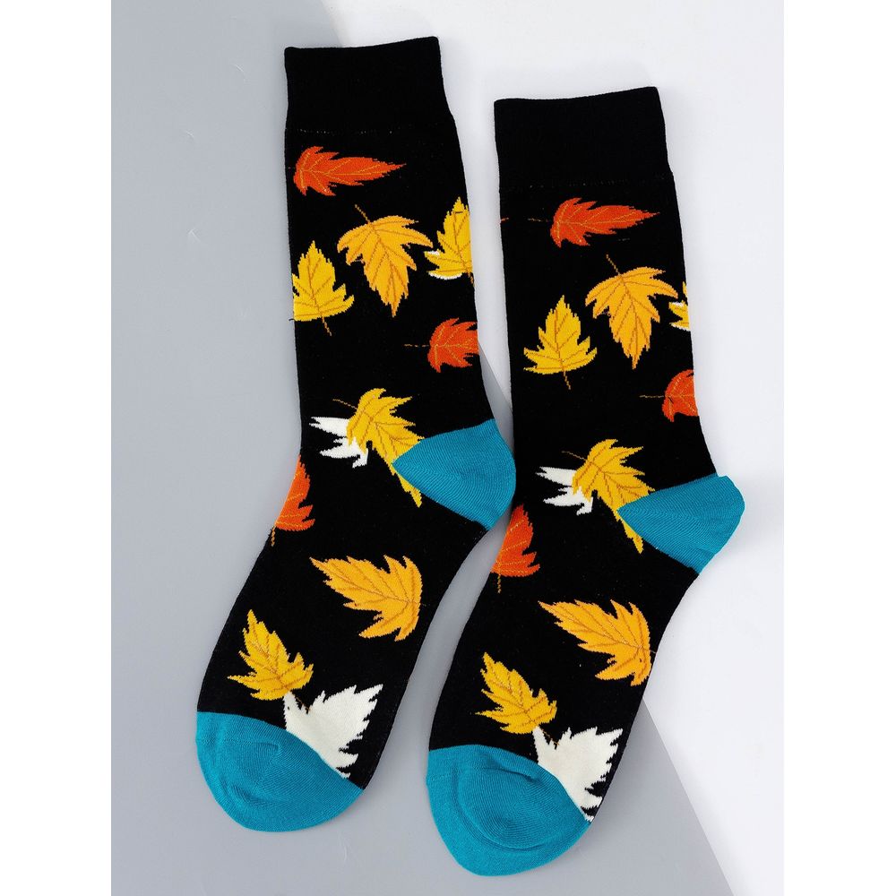 Men Leaf Pattern Socks