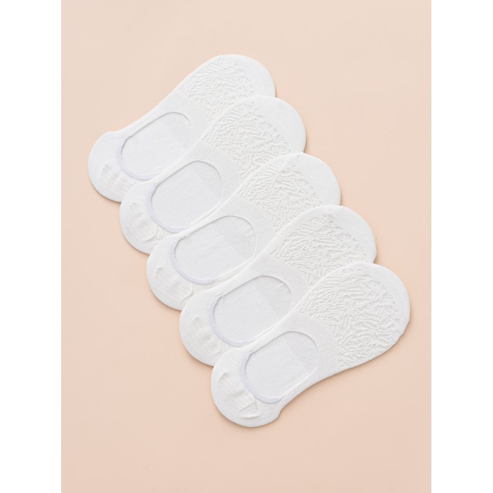 5pairs Solid Invisible Socks