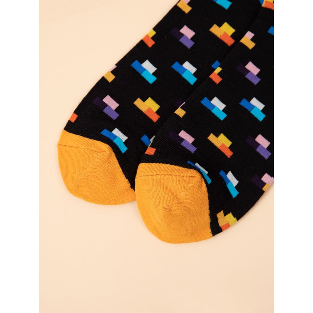 Men Rectangle Print Socks