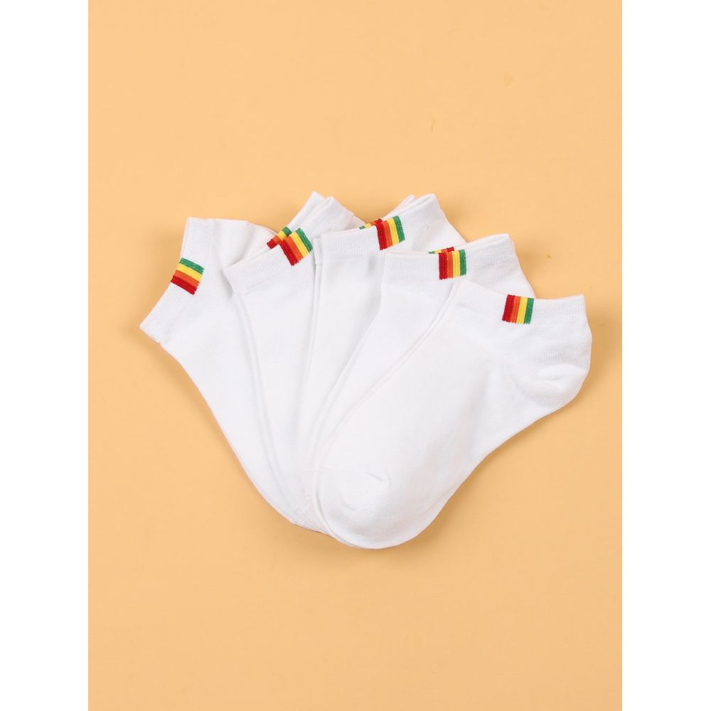 5pairs Rainbow Striped Ankle Socks