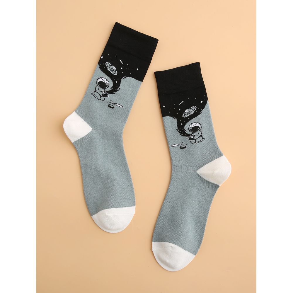 Men Alien Pattern Socks