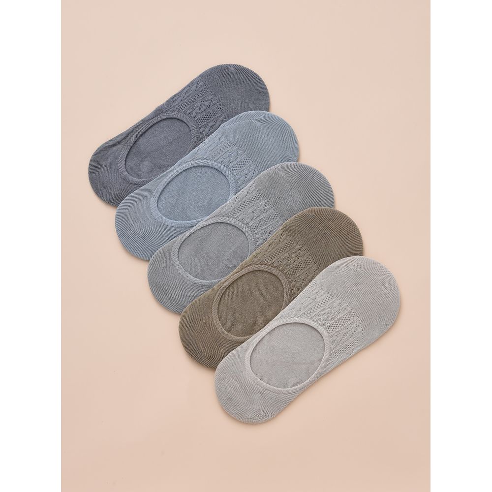 5pairs Men Simple Invisible Socks
