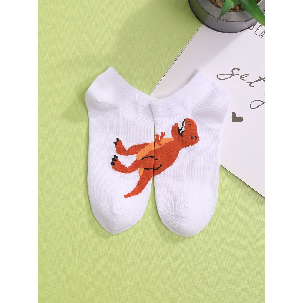 6pairs Cartoon Animal Print Socks