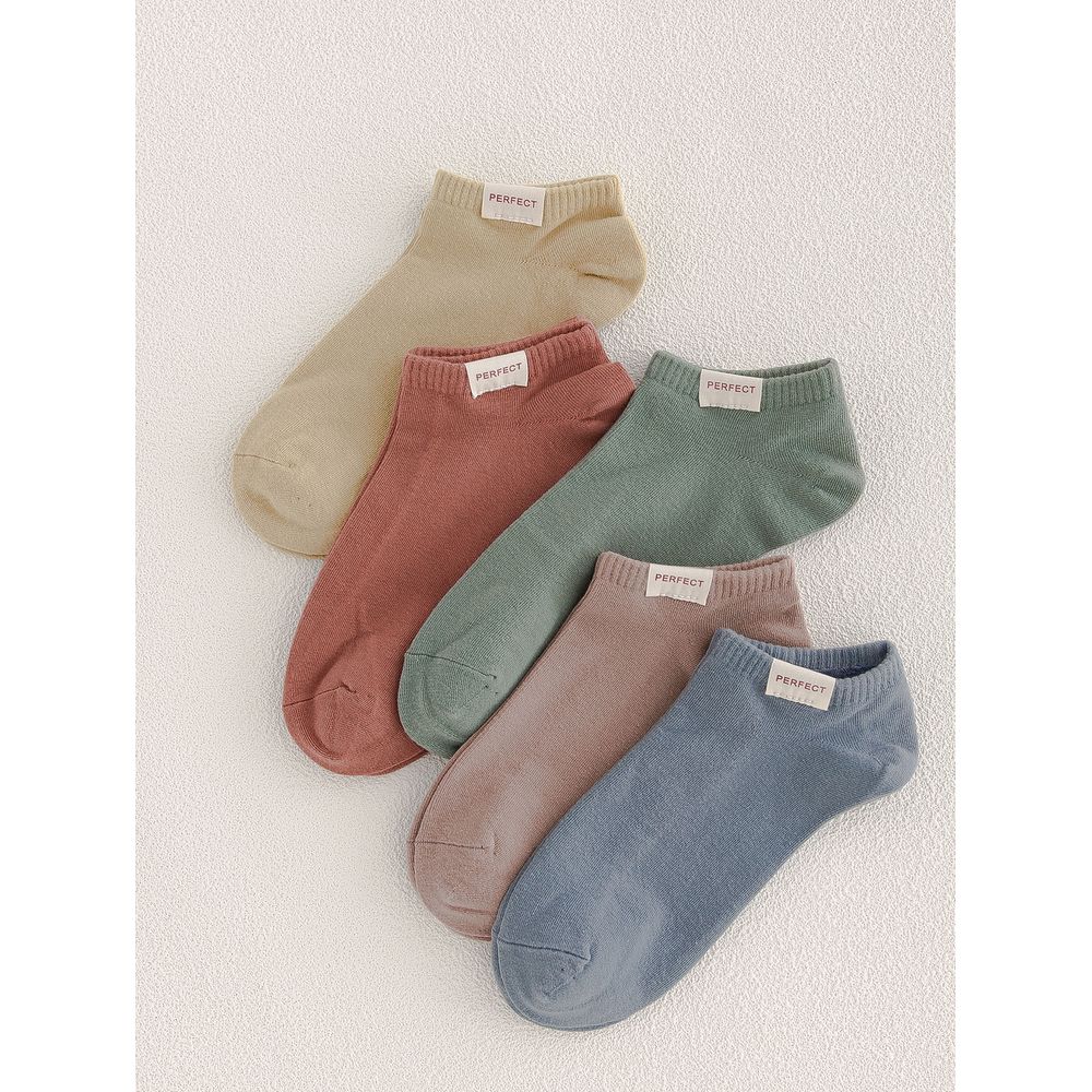 5pairs Men Letter Graphic Ankle Socks