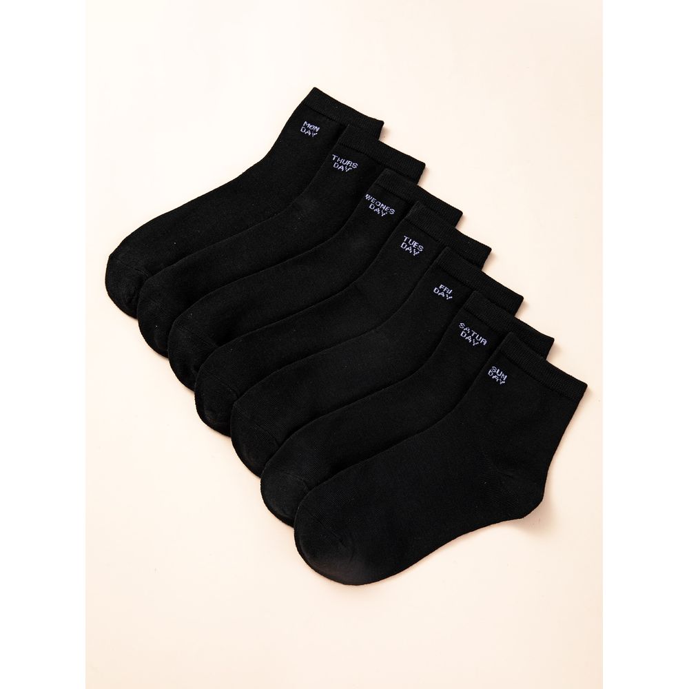 7pairs Letter Graphic Crew Socks
