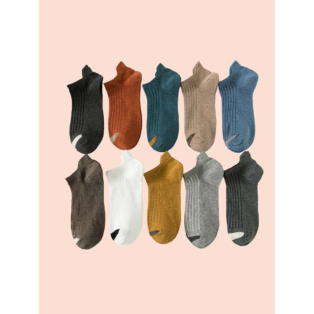 10pairs Men Simple Ankle Socks