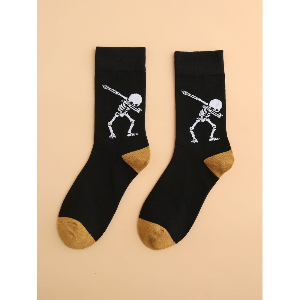 Men Skull Pattern Socks