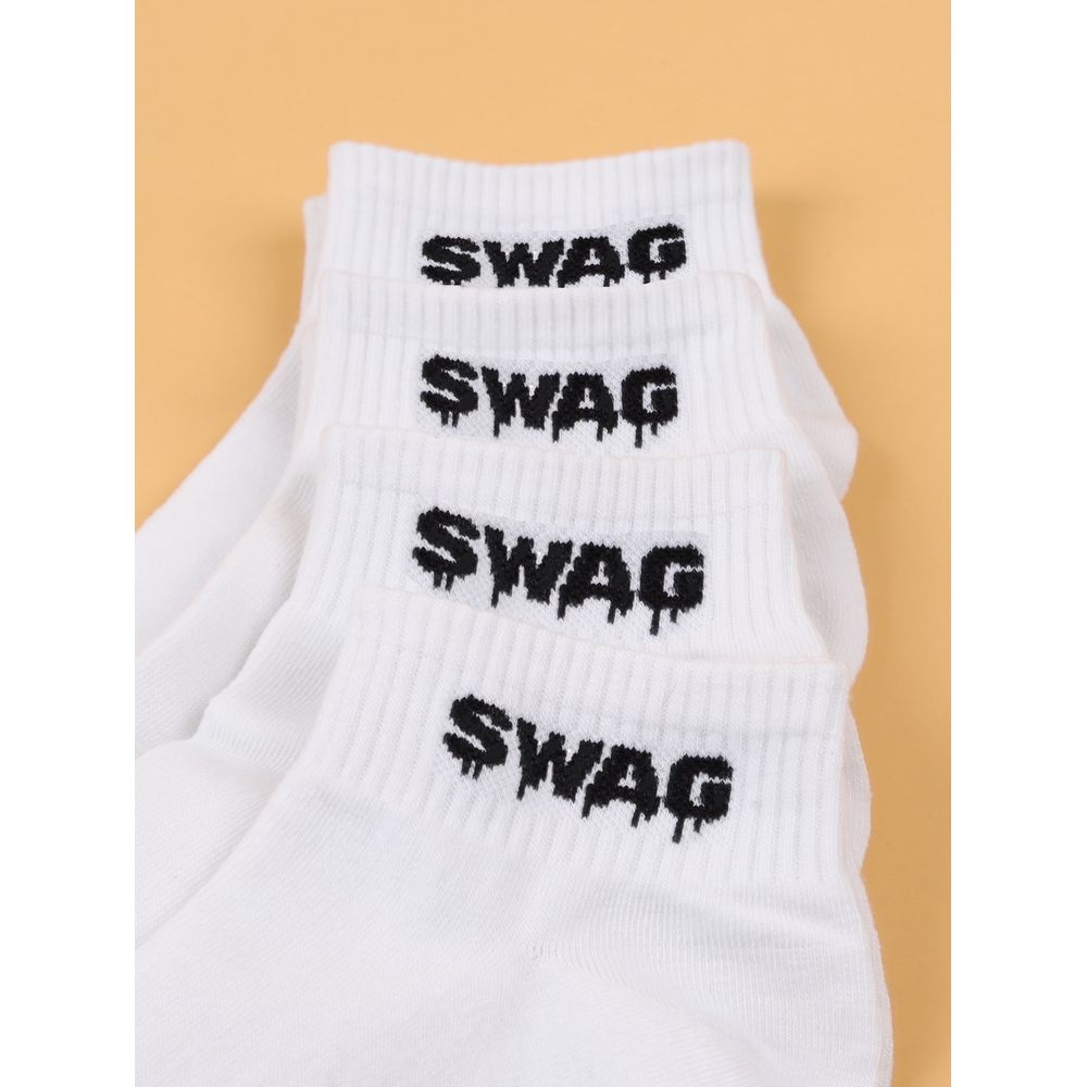 4pairs Letter Graphic Socks