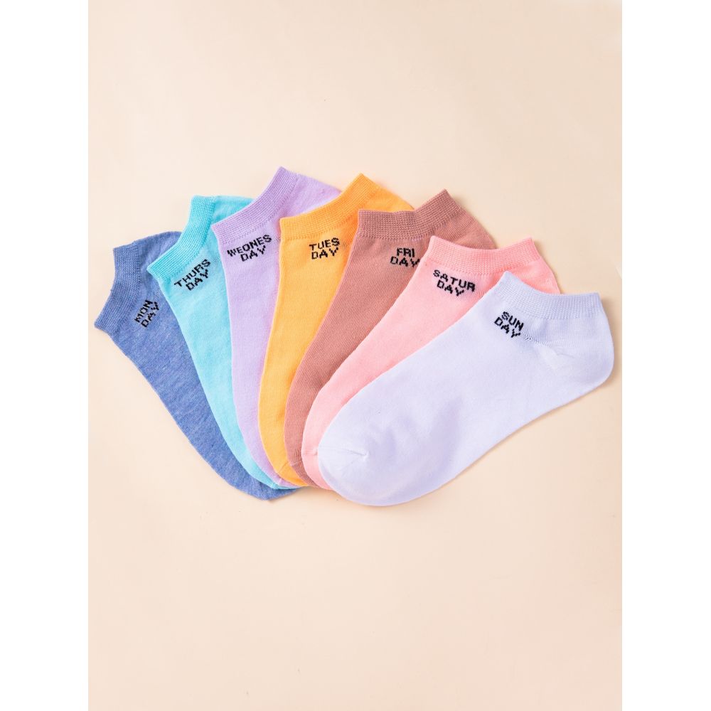 7pairs Letter Graphic Socks