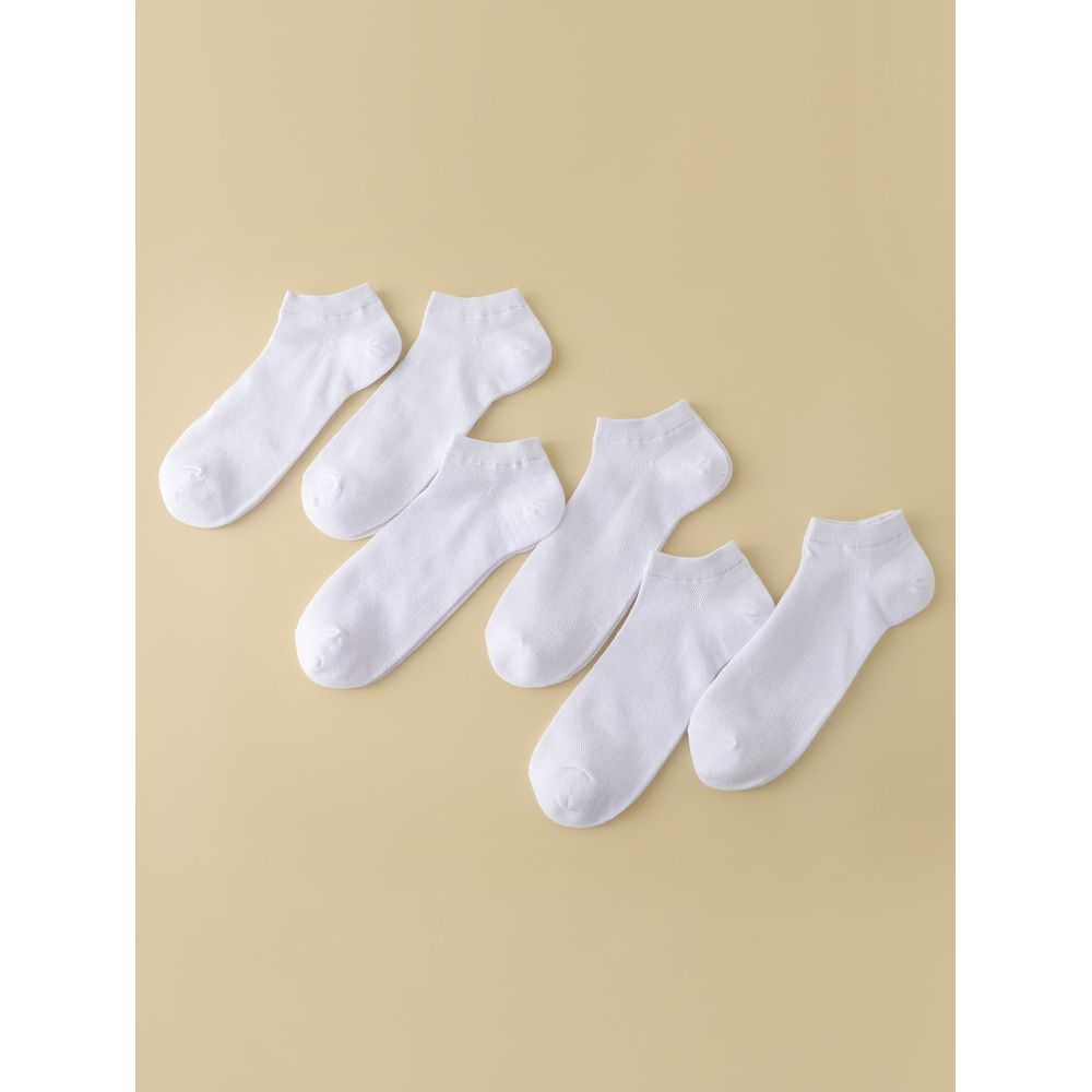 6pairs Men Solid Ankle Socks
