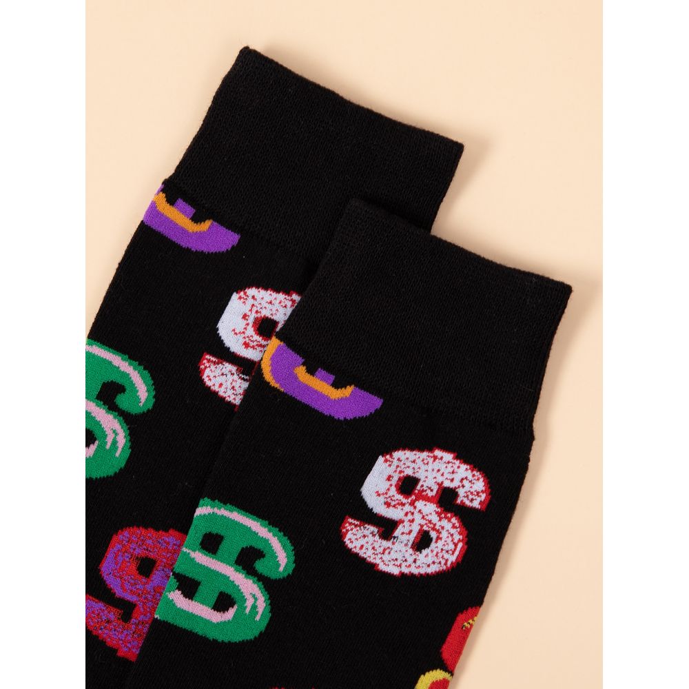 Men Dollar Sign Print Socks
