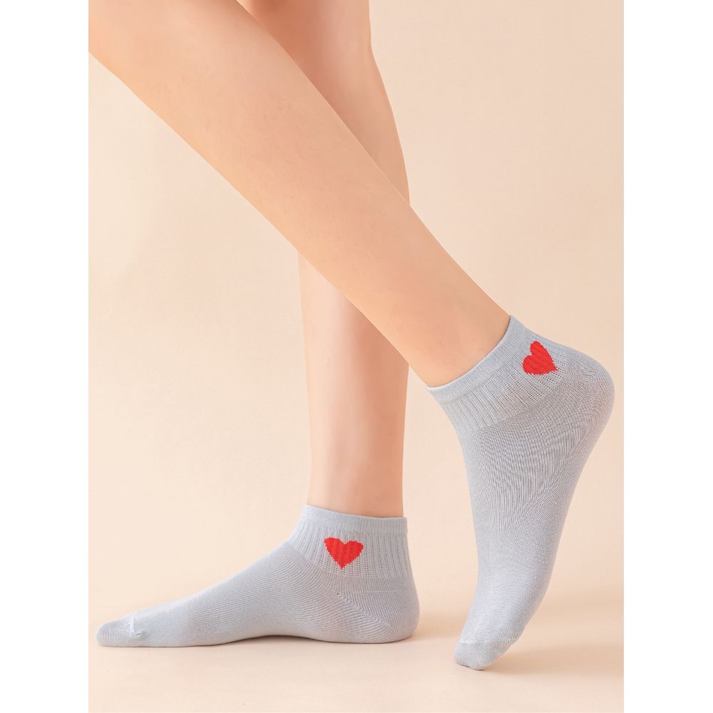 5pairs Heart Print Socks