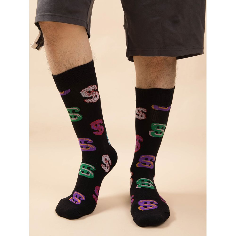 Men Dollar Sign Print Socks