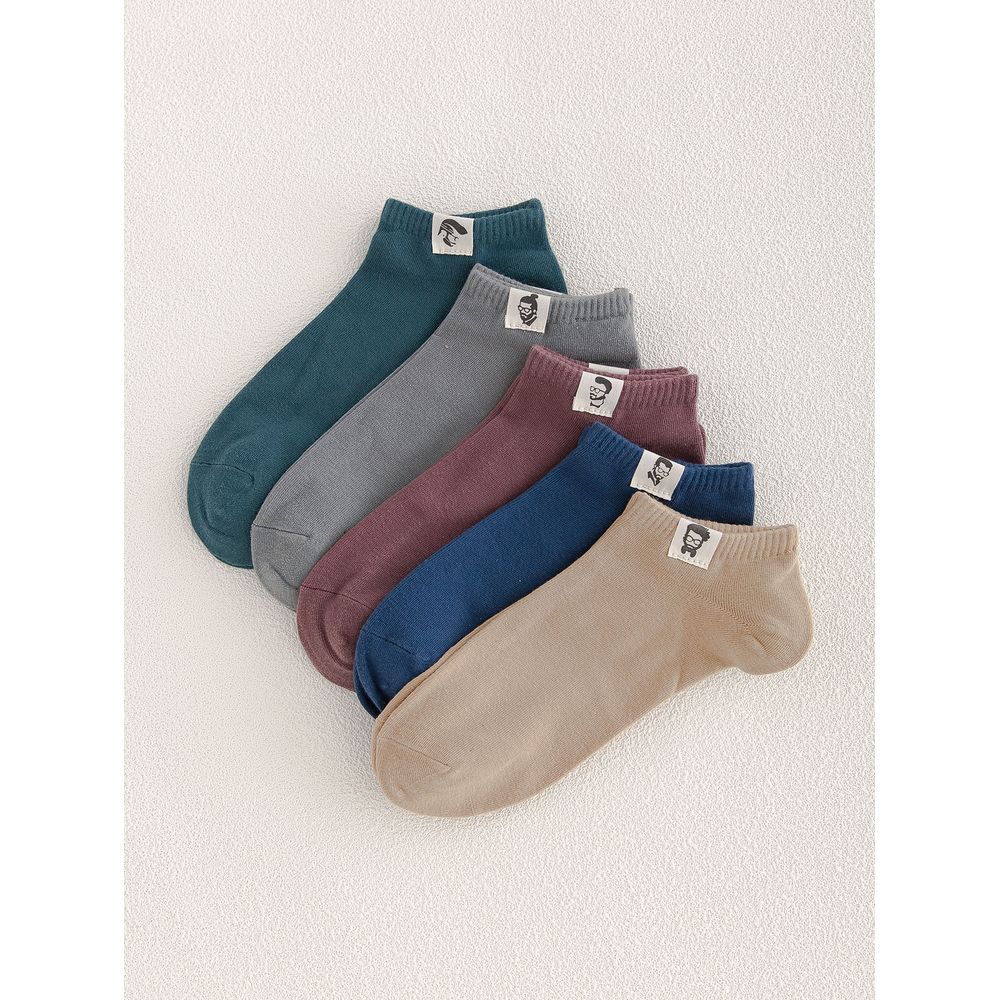 5pairs Men Figure Graphic Ankle Socks