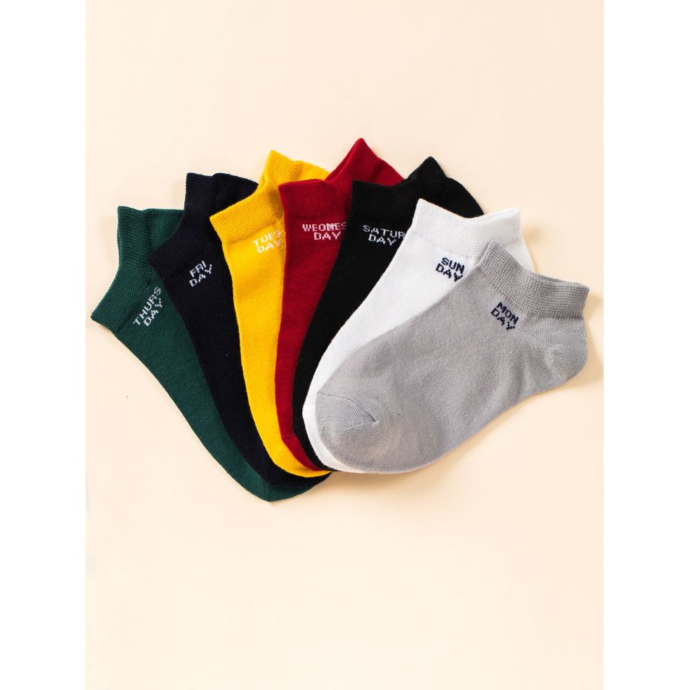 7pairs Letter Graphic Socks