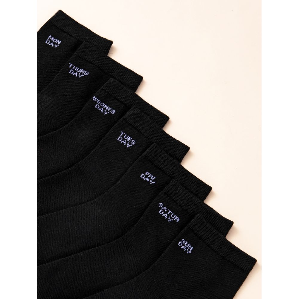 7pairs Letter Graphic Crew Socks