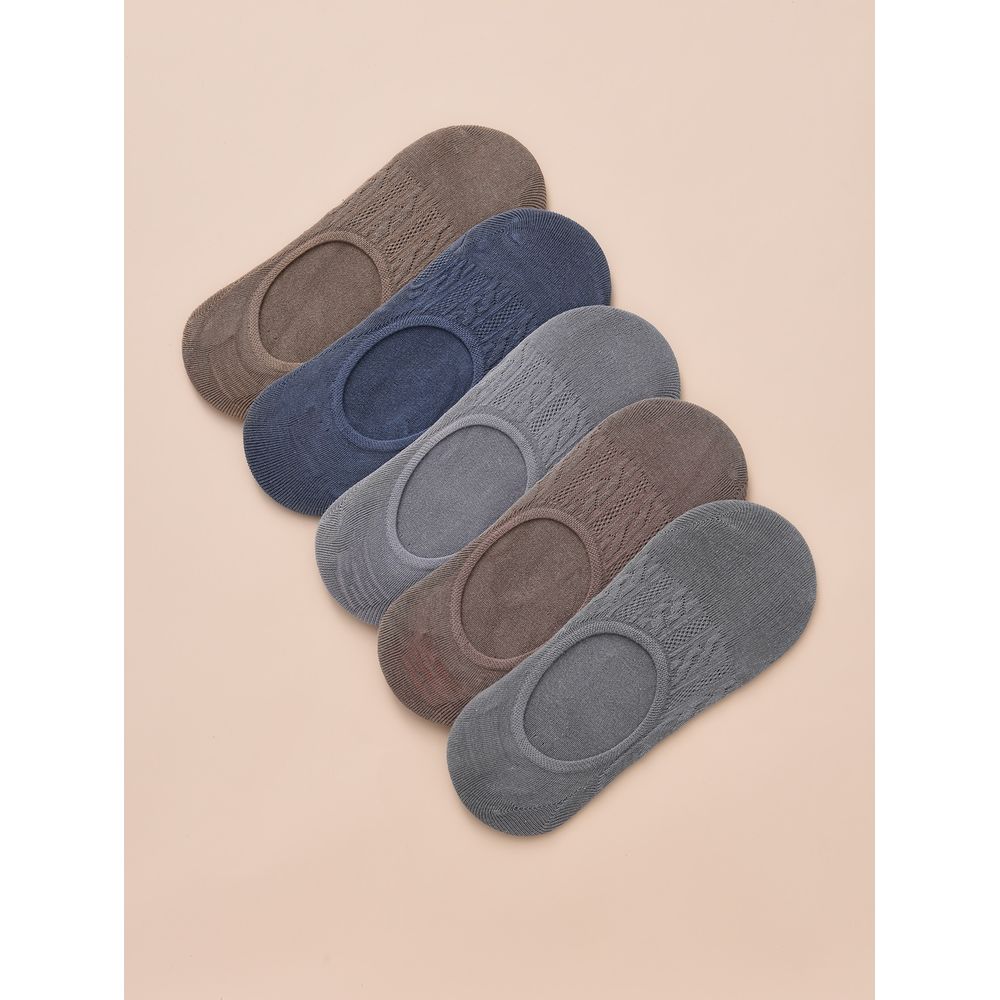 5pairs Men Simple Invisible Socks